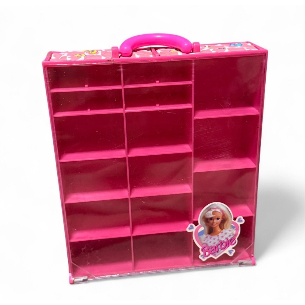 Vintage 1993 Barbie Storage Case‎ Tara Toy Pink Organizer Doll Accessories